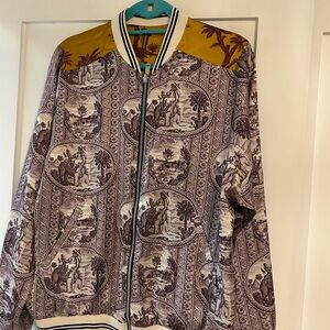 Scotch & Soda Yellow and Purple Patterned Bomber Jacket